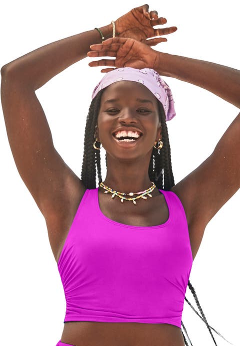 Cropped Racerback Tankini Top