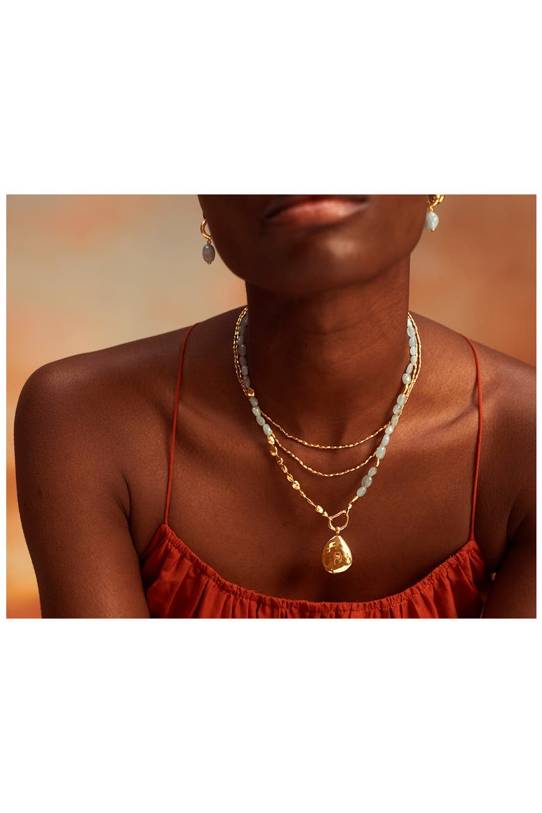 Rio Beaded Necklace, Alternate, color, YELLOW GOLD