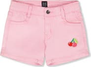 Deux par Deux Cherry Embroidery Denim Shorts