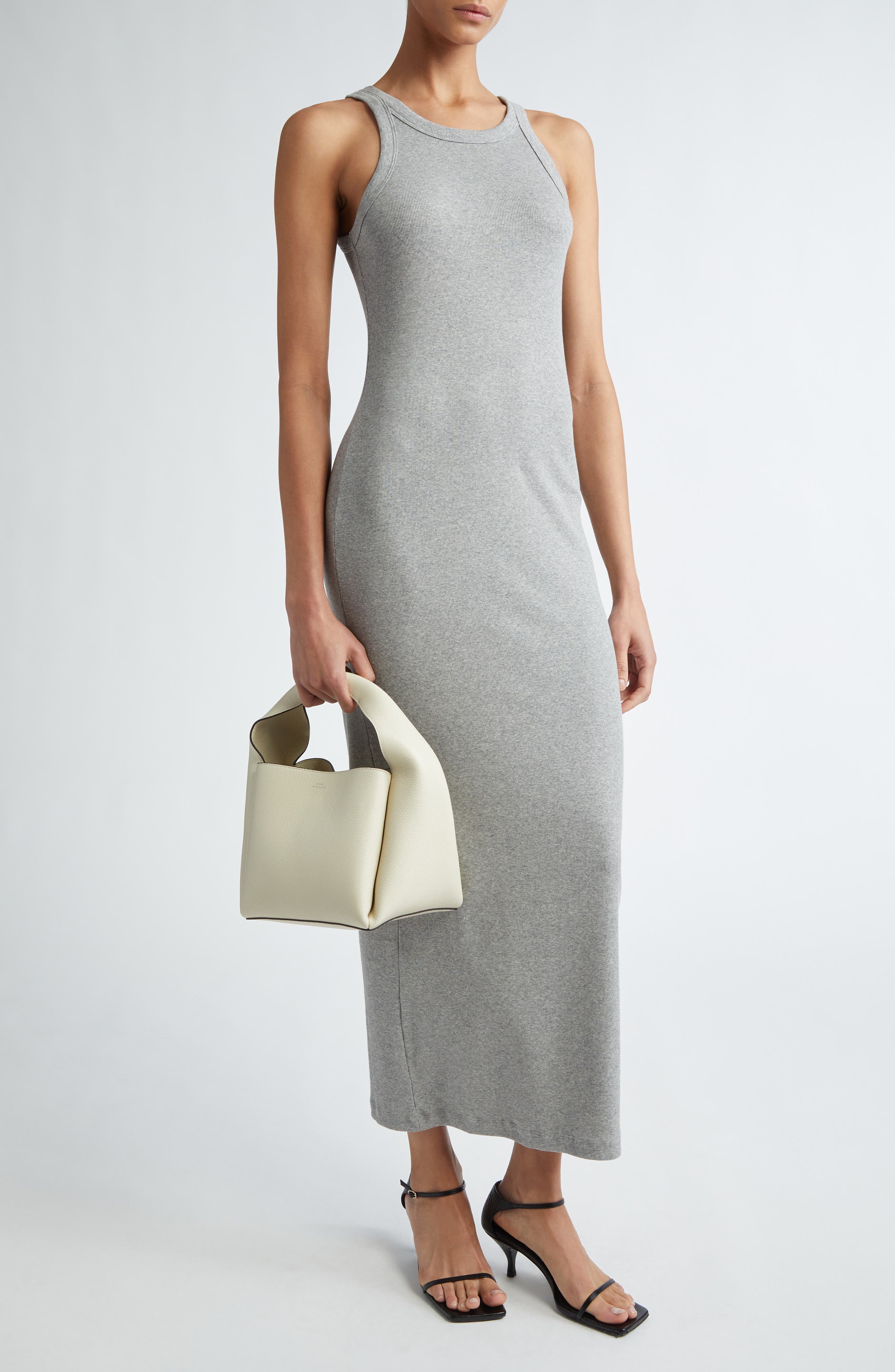 Leather Bucket Bag, Alternate, color, MILK