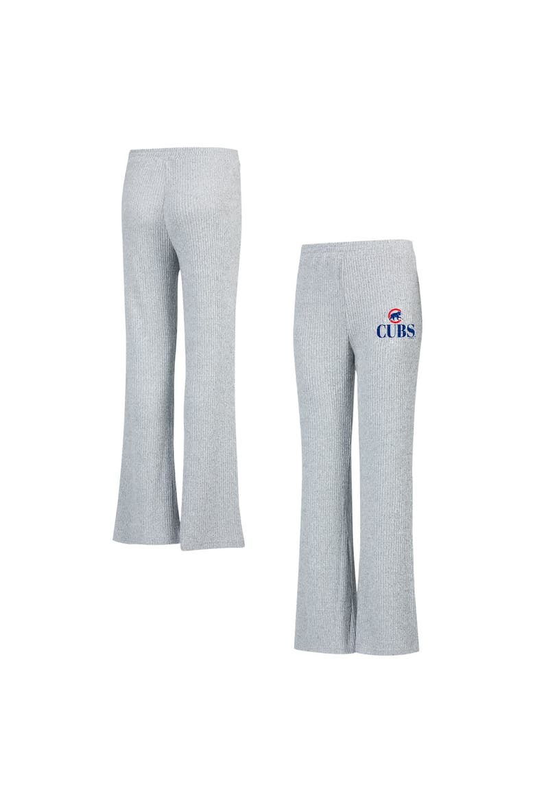 Women's Concepts Sport Gray Chicago Cubs Juniper Rib Knit Flare Sleep Pants, Alternate, color, Gray