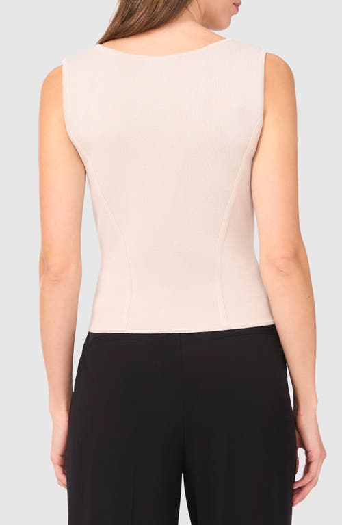 Halogenr Halogen(r) Square Neck Corset Sweater Tank In Flaxen Taupe