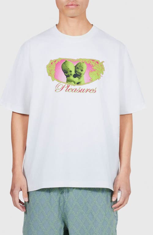 Pleasures Cutie Heavyweight Graphic Print T-shirt In White