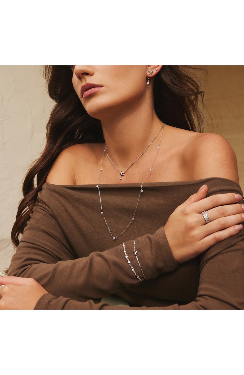 ANIA HAIE Cubic Zirconia Star Charm Bracelet, Alternate, color, Silver