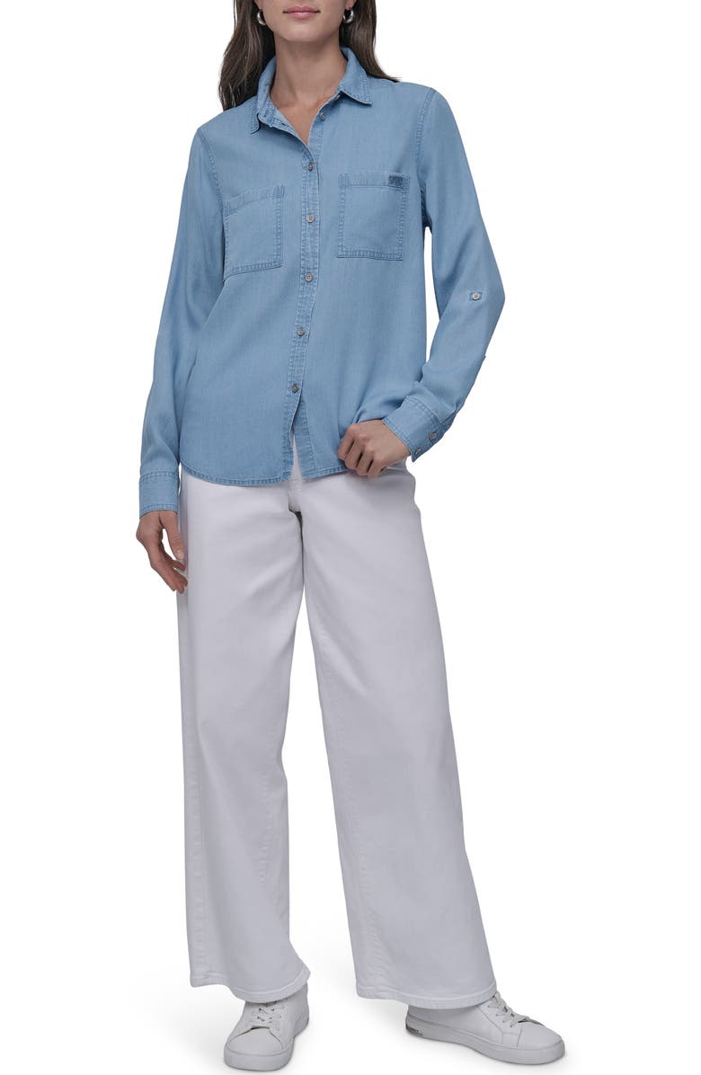 Denim Button-Up Shirt
