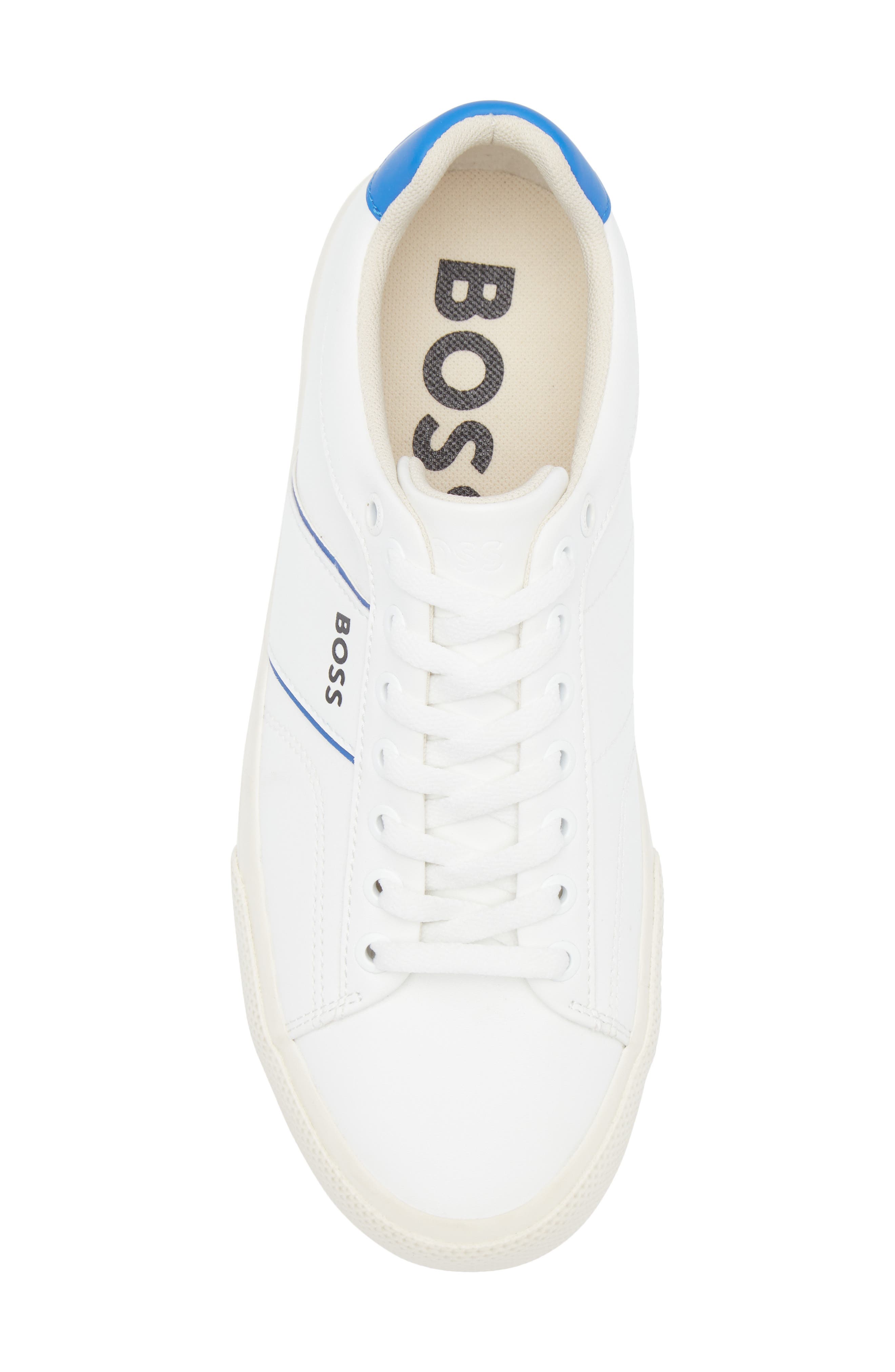 BOSS Aiden Tennis Sneaker, Alternate, color, White/Blue