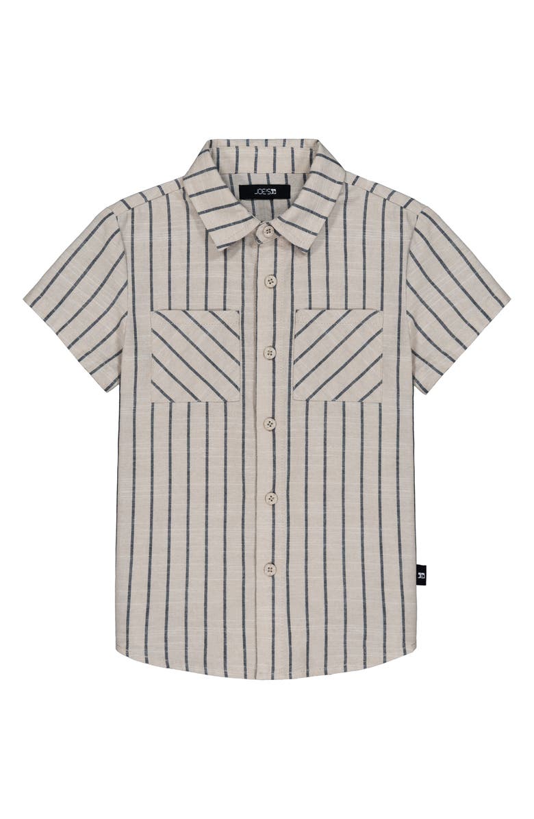 Joe's Jeans Kids' Stripe Shirt & Shorts Set, Alternate, color, Beige