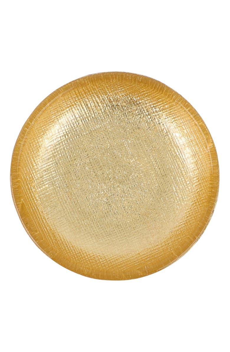 VIETRI Moon Glass Shallow Dipping Bowl, Alternate, color, Gold