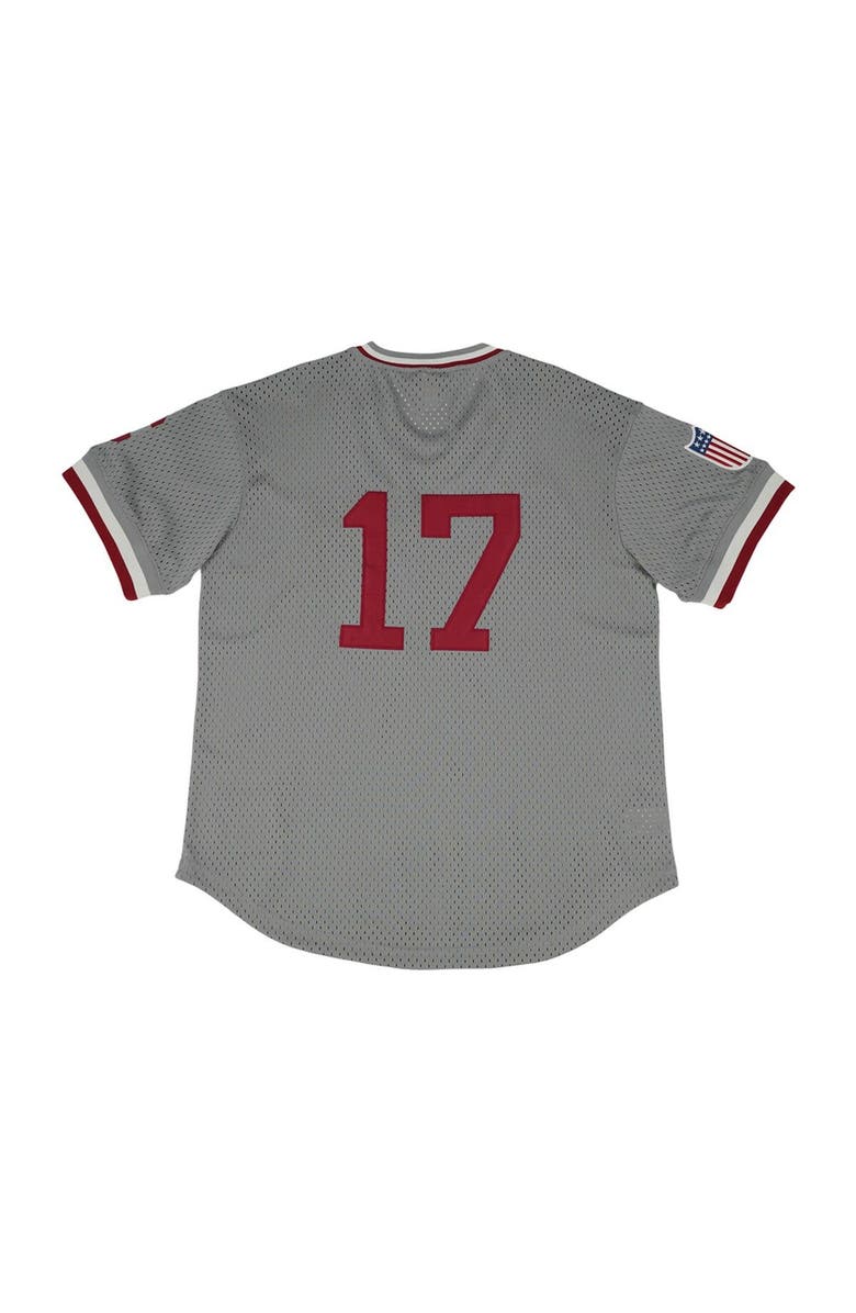 RINGS & CRWNS Men's Rings & Crwns #17 Gray Pittsburgh Crawfords Mesh Replica V-Neck Jersey, Alternate, color, 