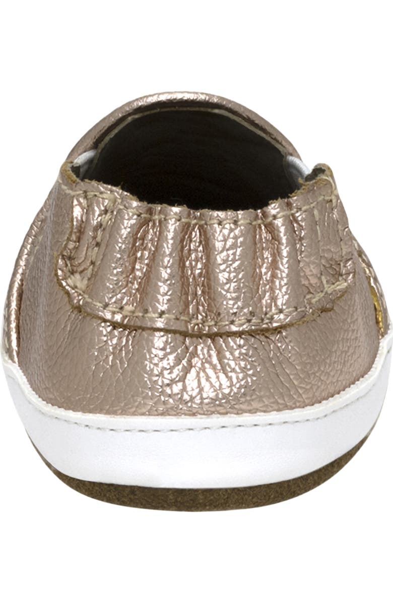 Robeez<sup>®</sup> Kids' Leah Slip-On Leather Crib Shoe, Alternate, color, Gold