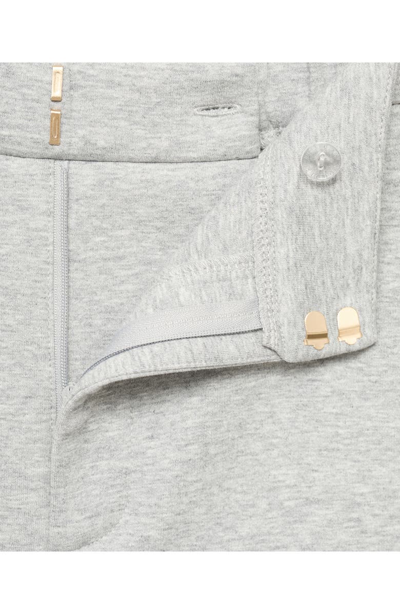 MANGO Cotton Blend Straight Leg Pants, Alternate, color, Medium Heather Grey