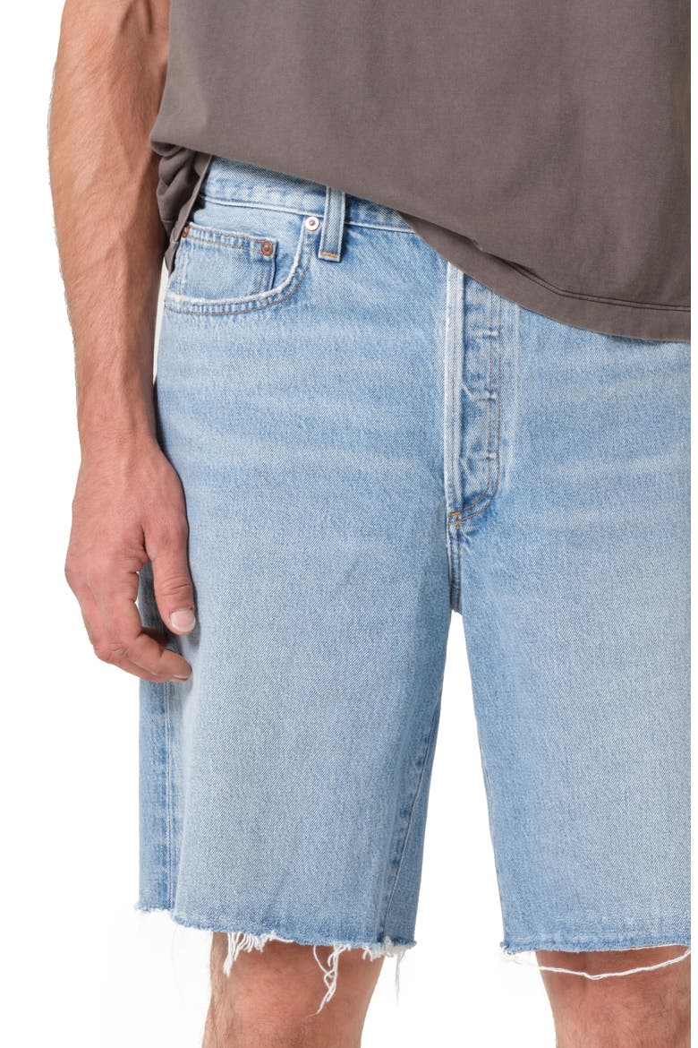 Anson Raw Hem Denim Shorts, Alternate, color, FORCE