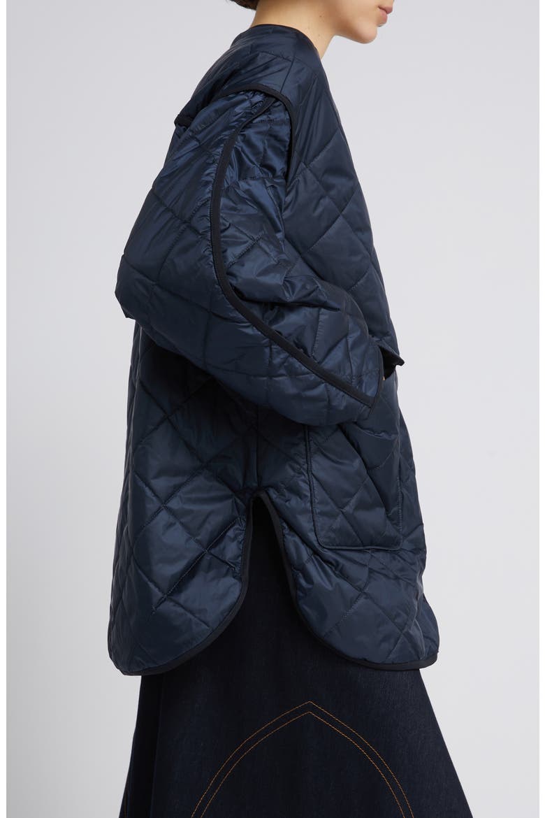 Spiga Collarless Quilted Jacket, Alternate, color, ULTRAMARINE