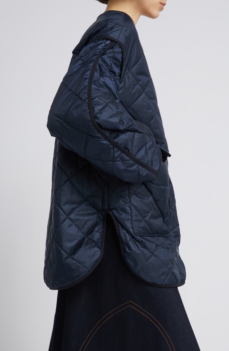 MM by Max Mara Spiga Collarless Quilted Jacket, Alternate, color, Ultramarine