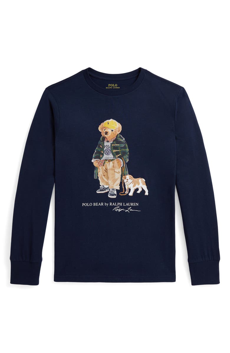 Polo Ralph Lauren Kids' Polo Bear Cotton Long Sleeve T-Shirt, Main, color, 
