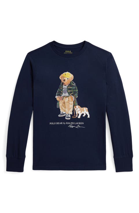 Kids' Polo Bear Cotton Long Sleeve T-Shirt (Big Kid)