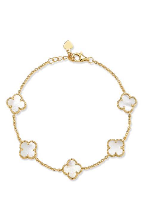 Mother-of-Pearl Clover Bracelet