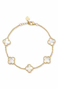 CHLOE AND MADISON Mother-of-Pearl Clover Bracelet