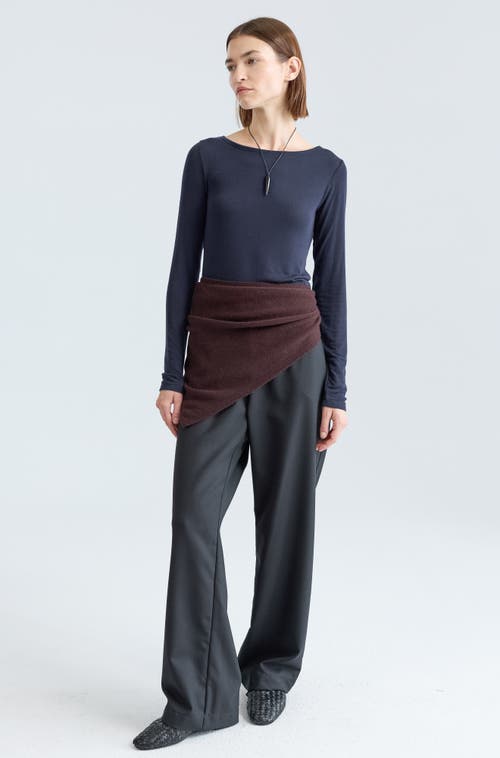 Almina Concept Long Sleeve Boat Tee In Blue