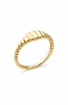 DEVATA Ribbed Band Ring