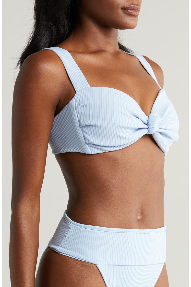Hayden Knotted Rib Bikini Top, Alternate, color, PERI RIB