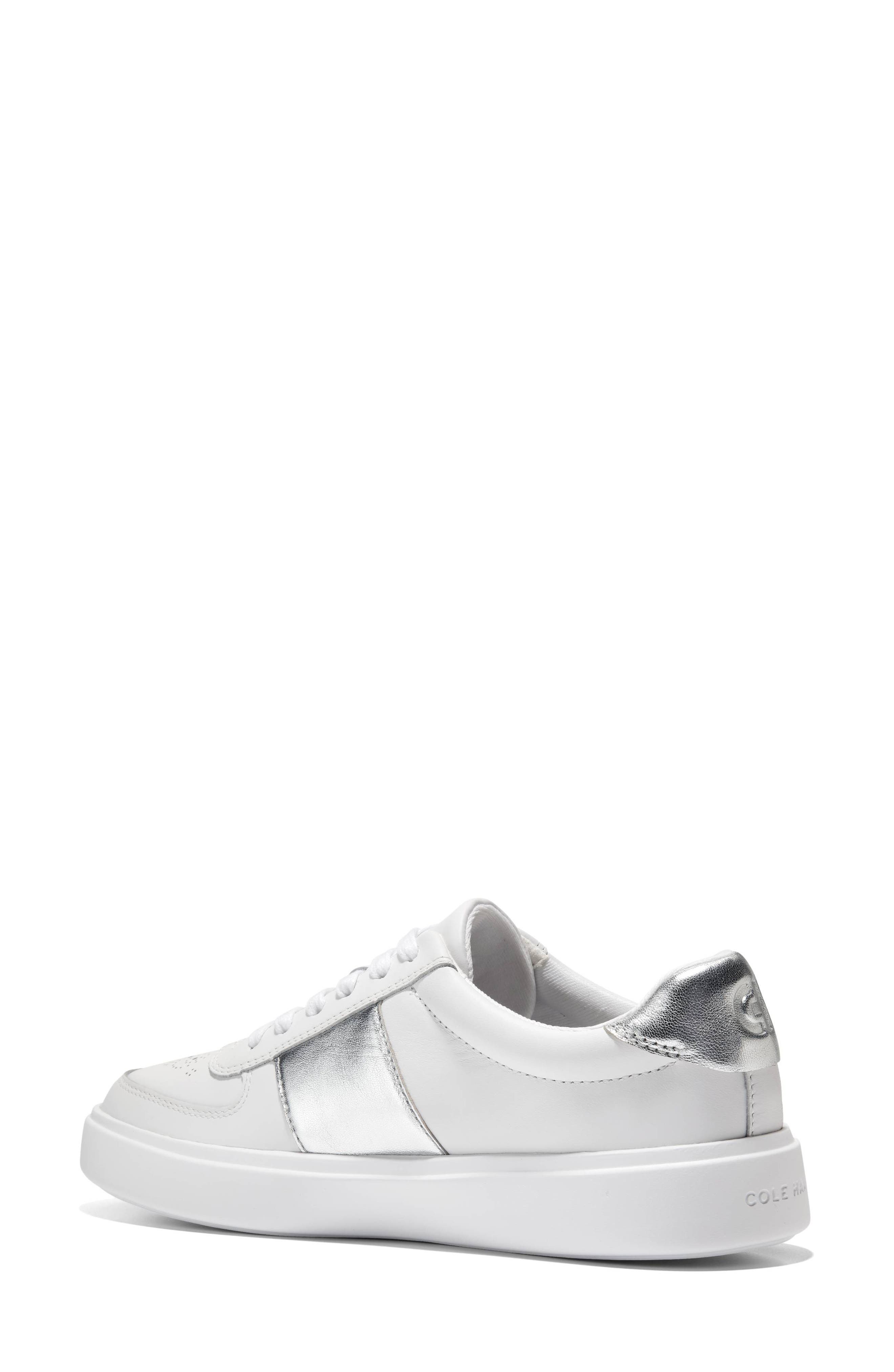 Cole Haan Grand Crosscourt Della Sneaker, Alternate, color, White/ Silver Talca