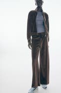 H&M Wide-leg velour joggers