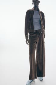 H&M Wide-leg velour joggers