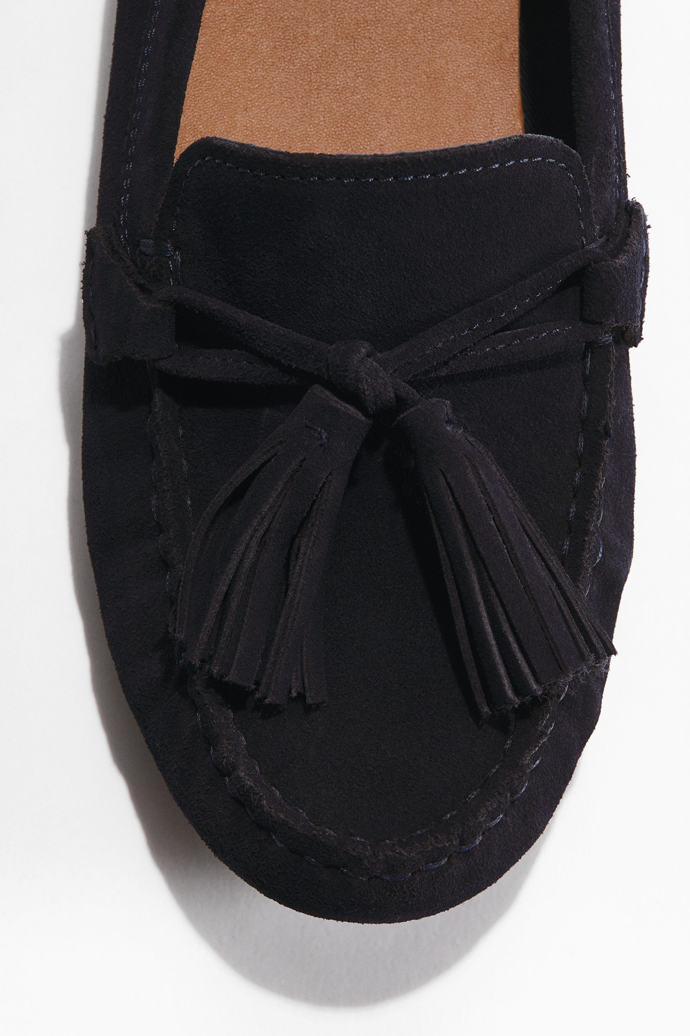 H&M Split Suede Loafers, Alternate, color, Navy Blue