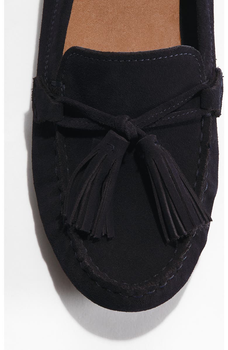H&M Split Suede Loafers, Alternate, color, Navy Blue