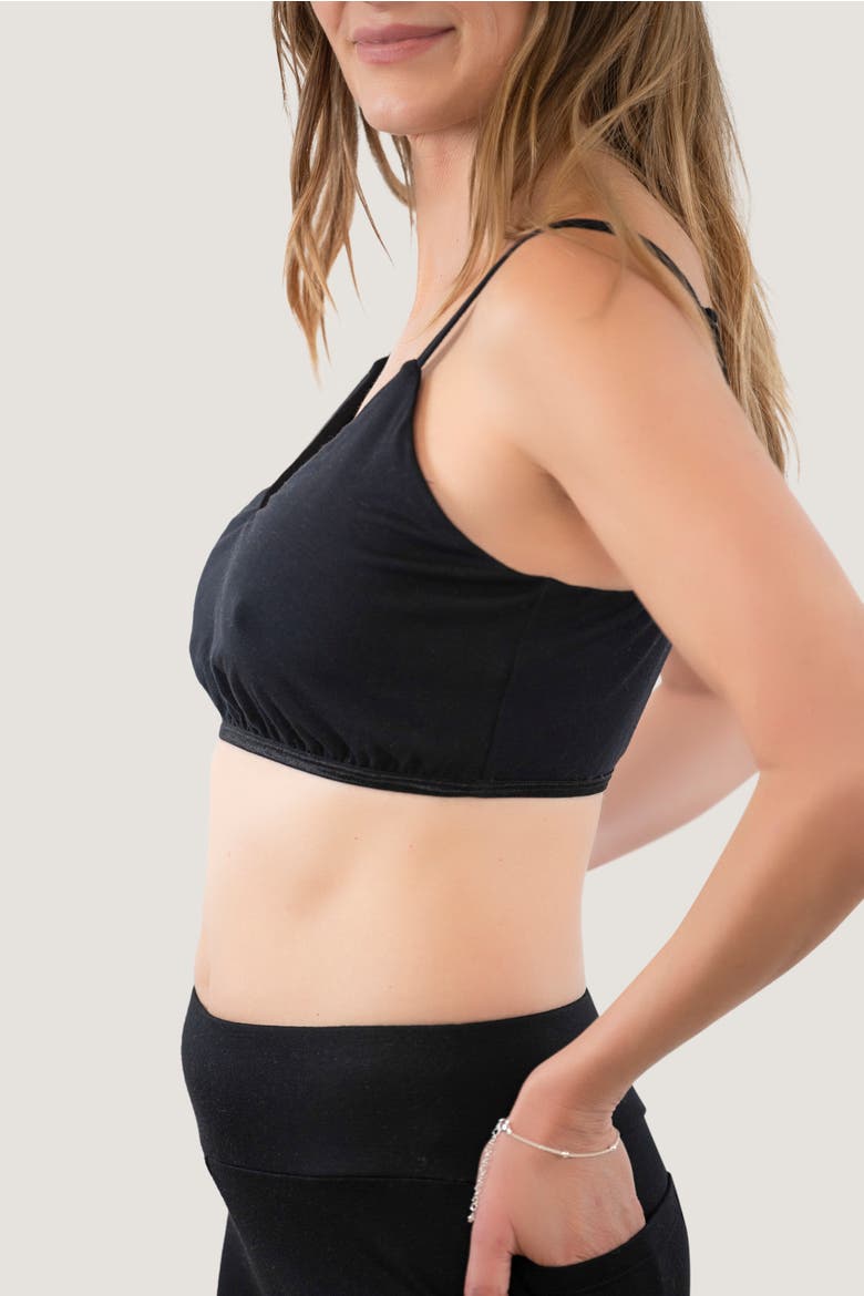 Light Hug® Modal Barely There Bralette, Alternate, color, Black
