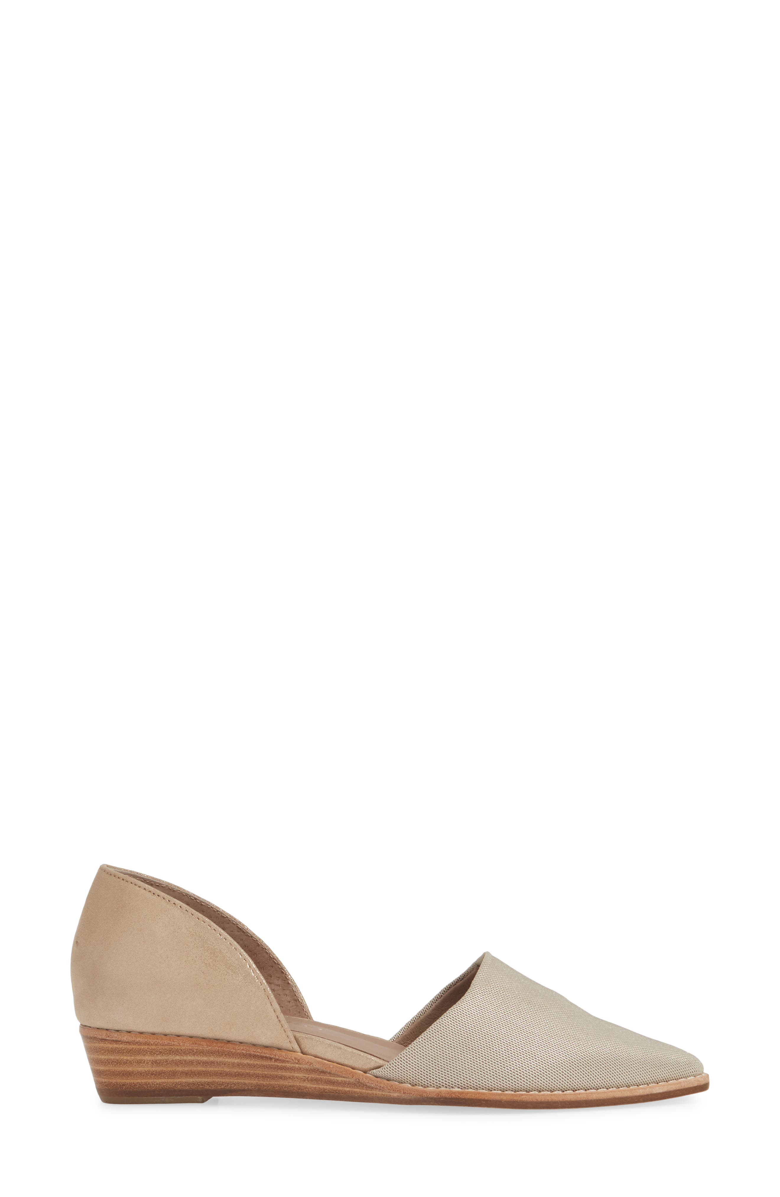 Cage d'Orsay Wedge, Alternate, color, GOLD METALLIC SUEDE