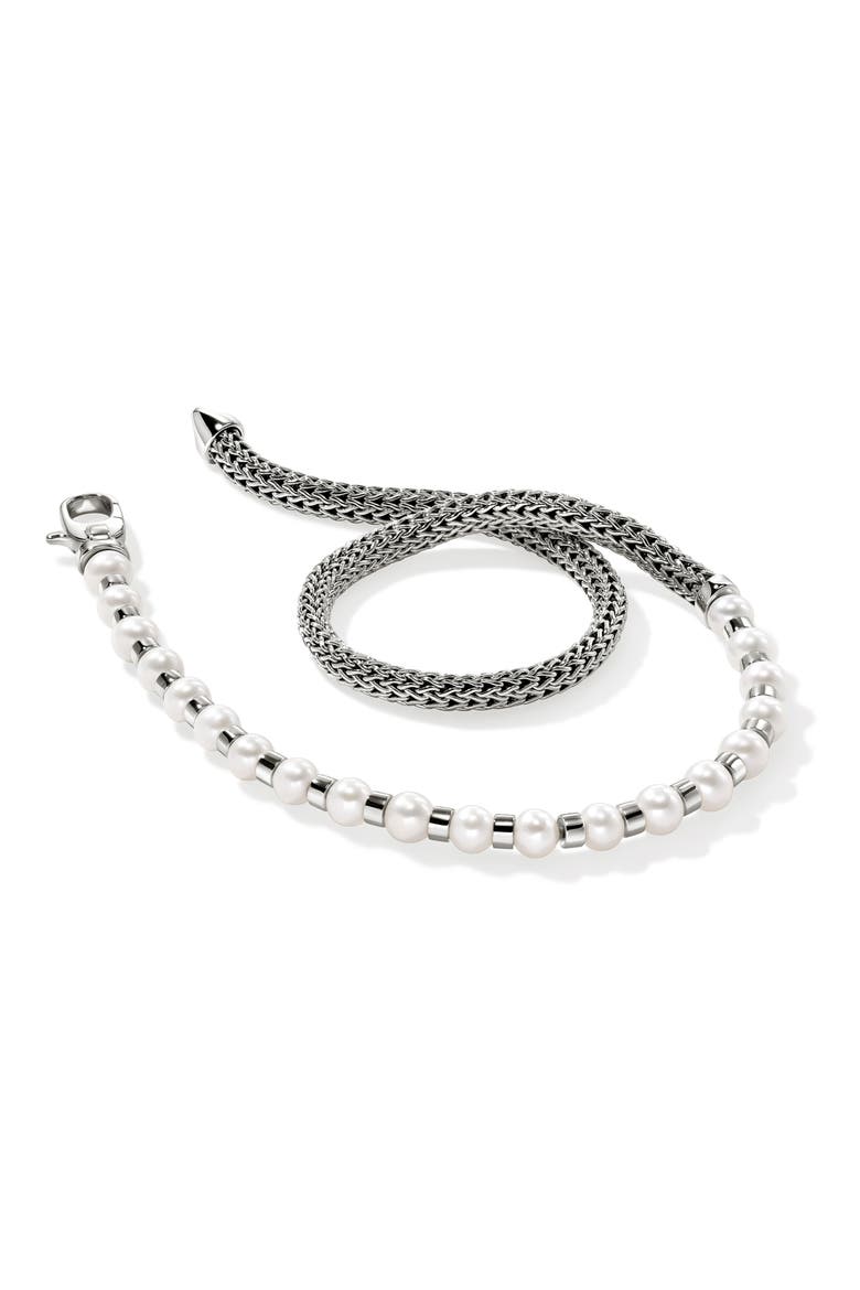 JH Essential Pearl Wrap Bracelet, Sterling Silver, Alternate, color, SILVER
