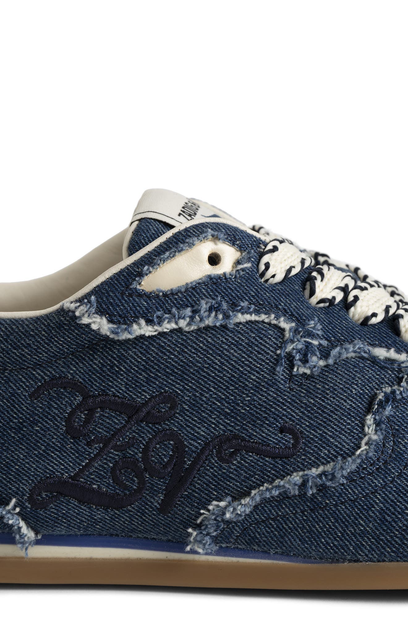 Zadig & Voltaire ZV Denim Dance Sneaker, Alternate, color, Silent