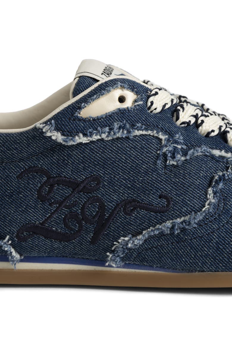 Zadig & Voltaire ZV Denim Dance Sneaker, Alternate, color, Silent