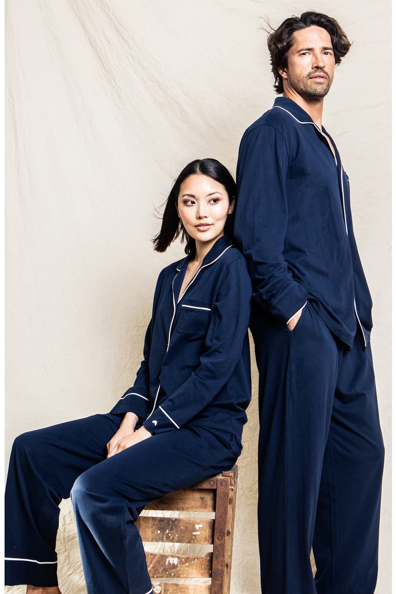 Classic Pima Cotton Pajamas, Alternate, color, NAVY