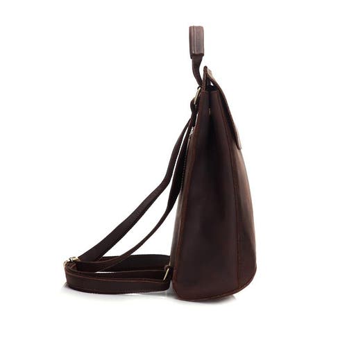 Steel Horse Leather The Gyda Backpack | Vintage Leather Travel Backpack In Dark Brown