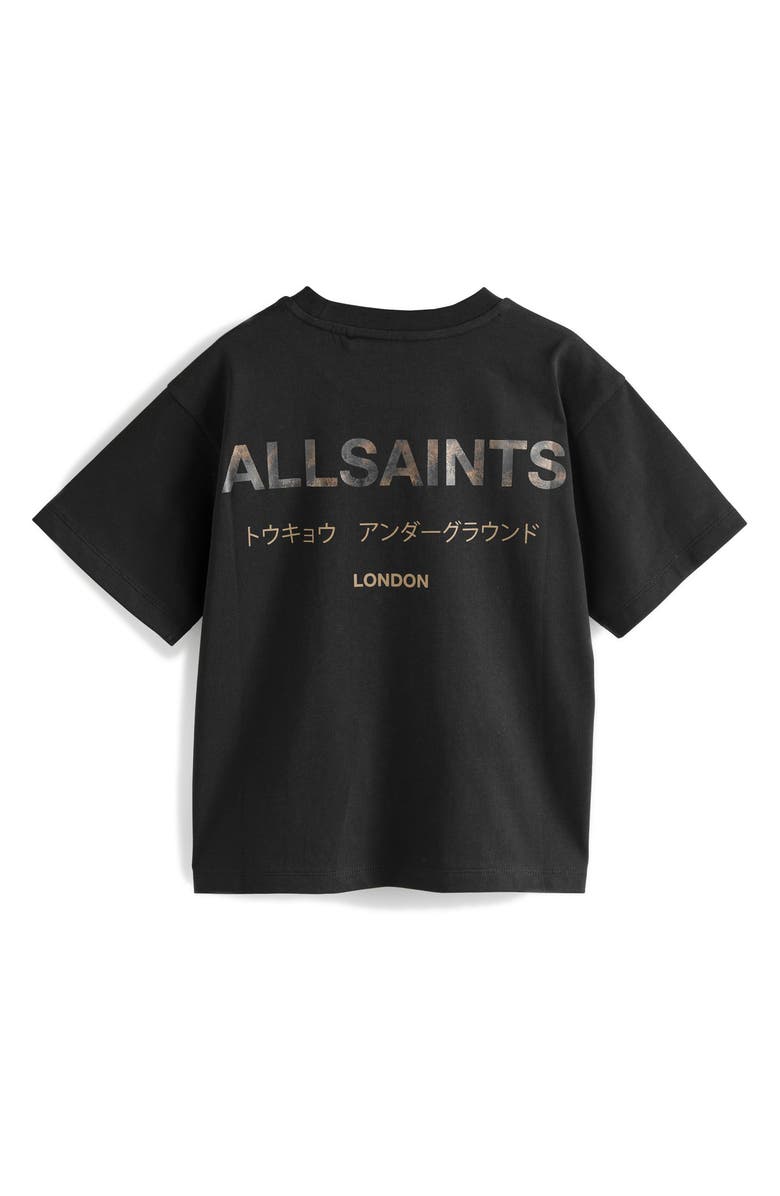 smALLSAINTS by ALLSAINTS Kids' Metallic Logo Cotton Graphic T-Shirt, Alternate, color, 