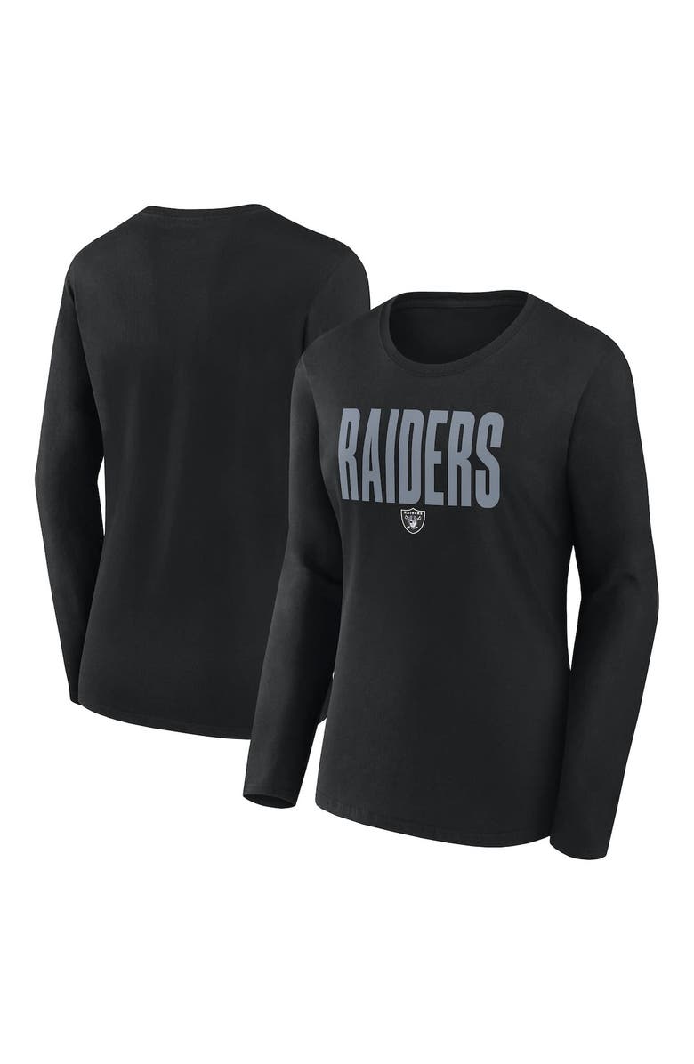 Logo Athletic Women's Logo Athletic Black Las Vegas Raiders Grip Long Sleeve T-Shirt, Main, color, Black