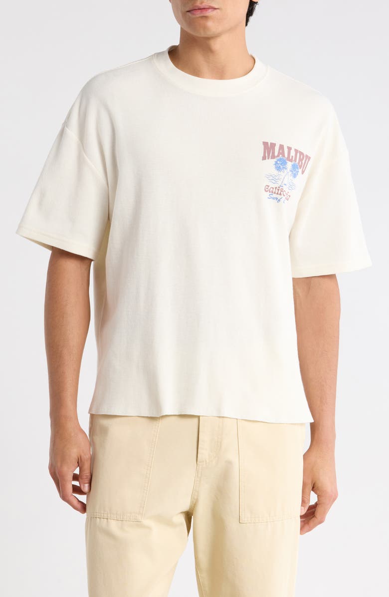 PacSun Malibu Waffle Knit T-Shirt, Main, color, Cream