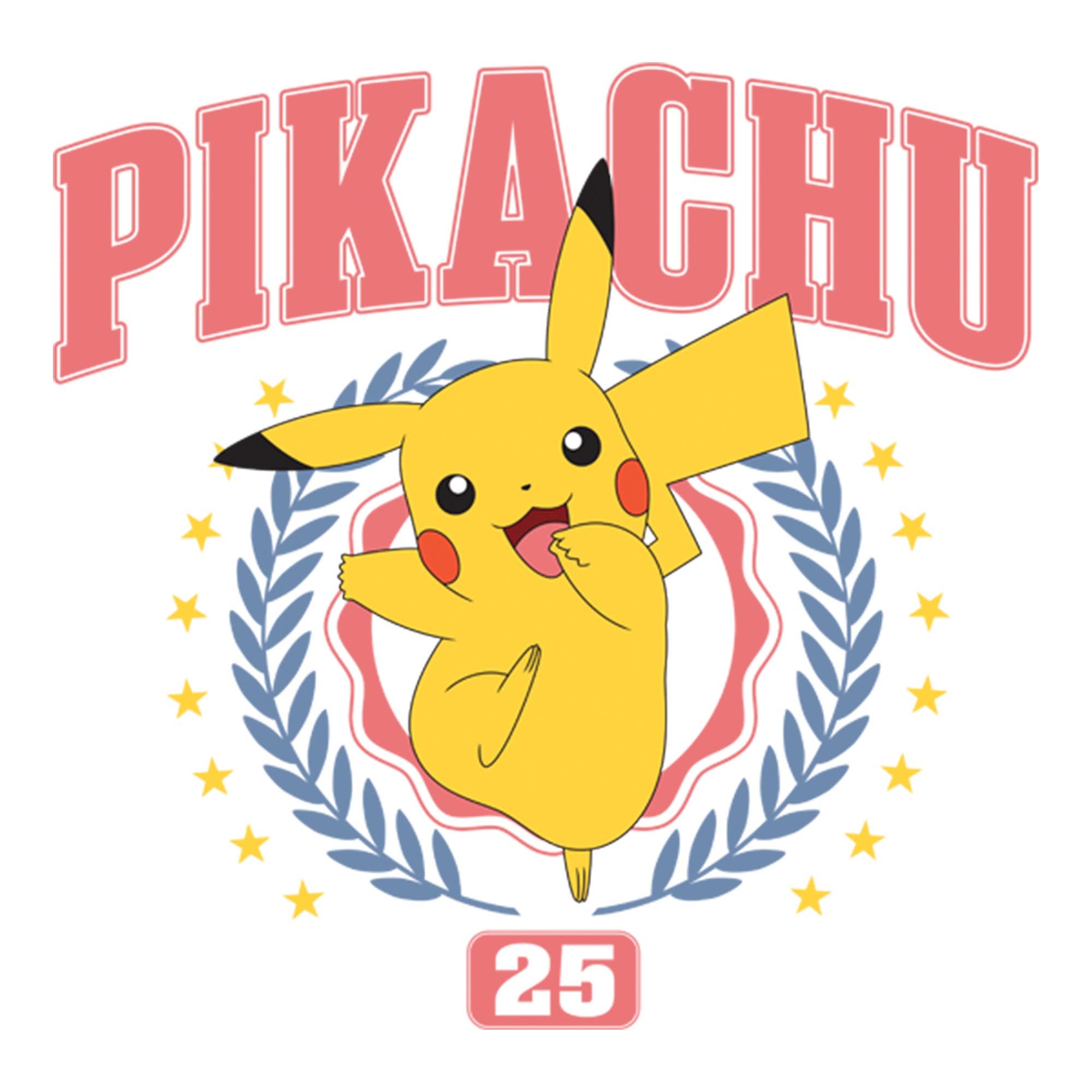 POKEMON Girls' Happy Collegiate Pikachu Graphic Short Sleeve T-shirt ...