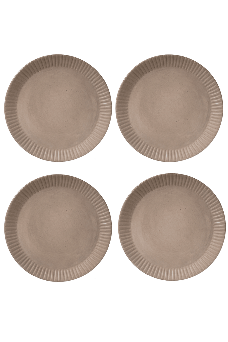 Earth Lines Dinner Plate - Set of 4, Alternate, color, Brown