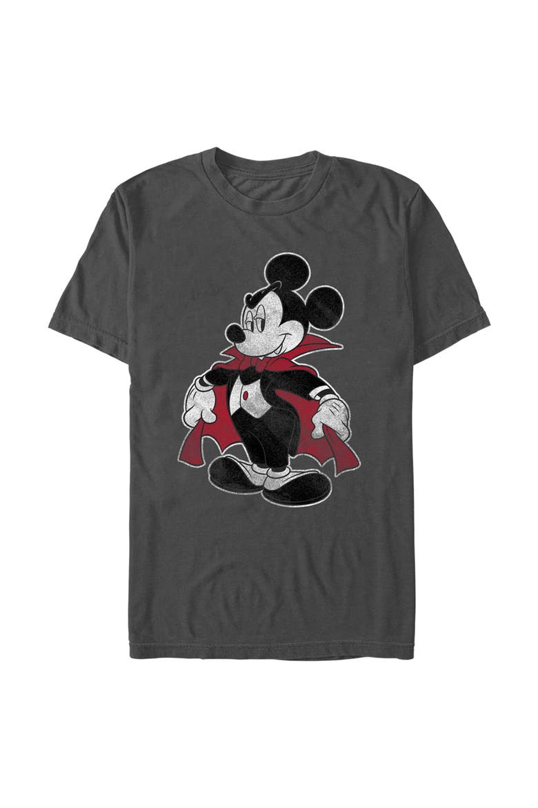Men's Mickey & Friends Halloween Retro Vampire  Graphic T-Shirt, Main, color, Charcoal