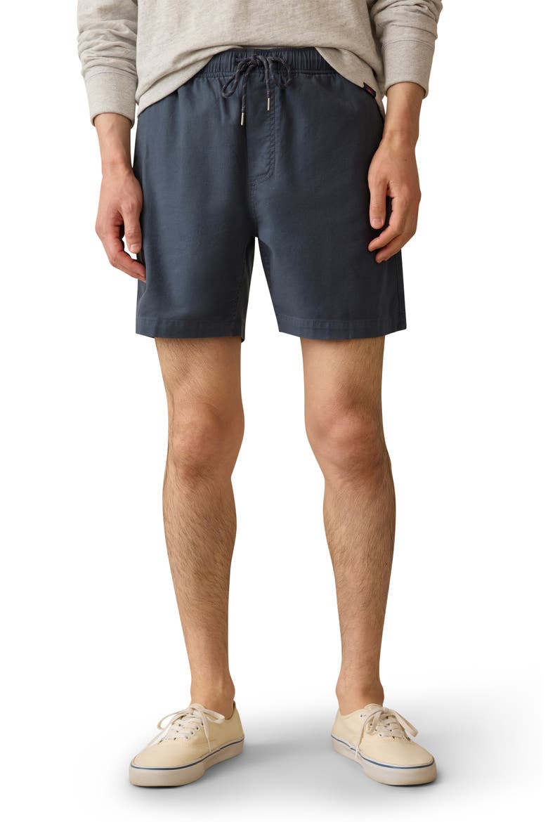 Essential Stretch Cotton Drawstring Shorts, Main, color, BLUE NIGHTS