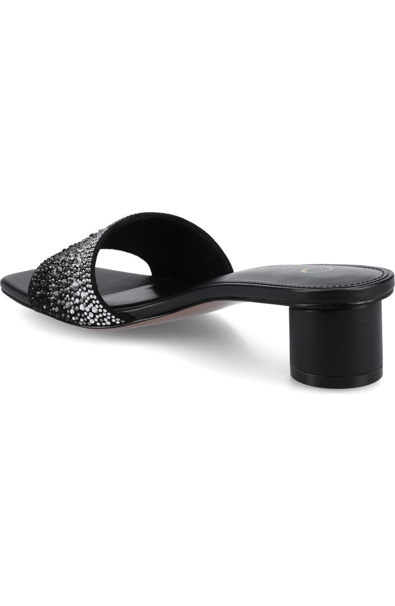 Journee Collection Flora Crystal Embellished Slide Sandal, Alternate, color, Black