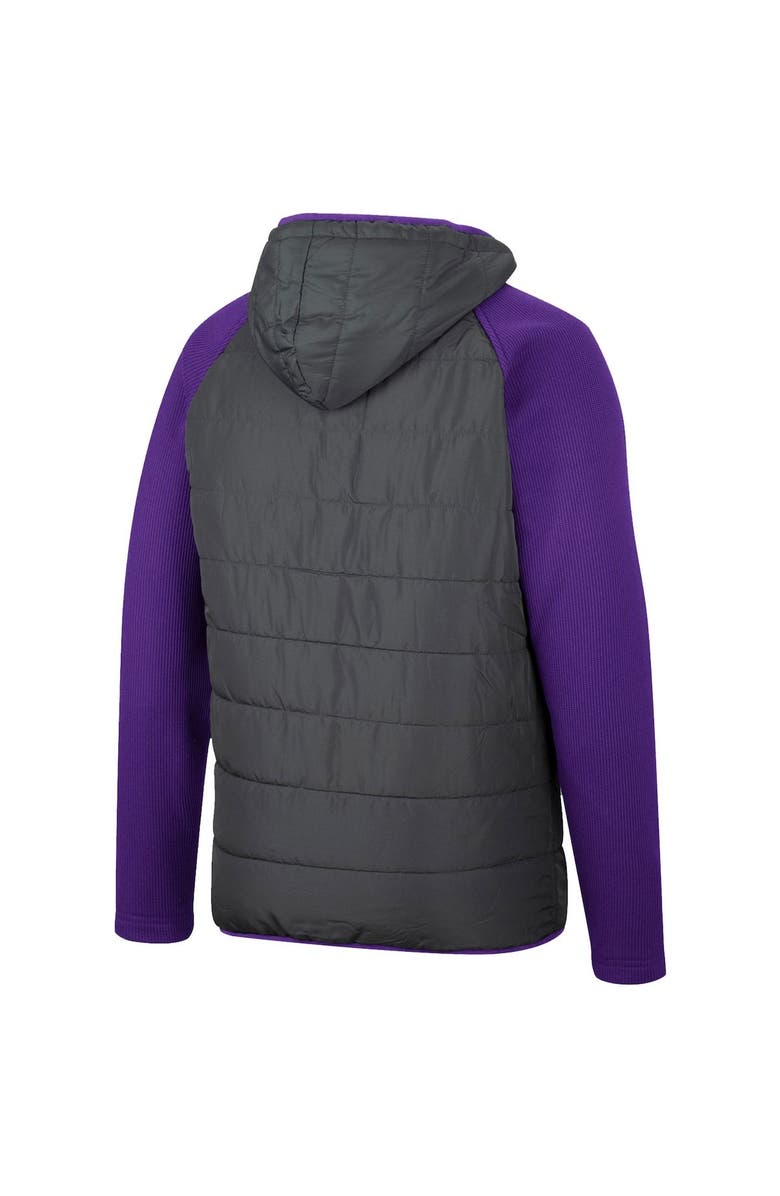 COLOSSEUM Men's Colosseum Charcoal/Purple Washington Huskies Good On You Raglan Full-Zip Jacket, Alternate, color, 