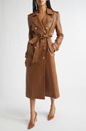 L'AGENCE Baylee Perforated Leather Trench Coat