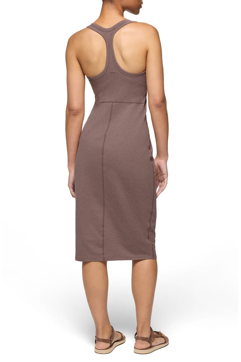 Hevana Racerback Performance Midi Dress, Alternate, color, CAROB HEATHER