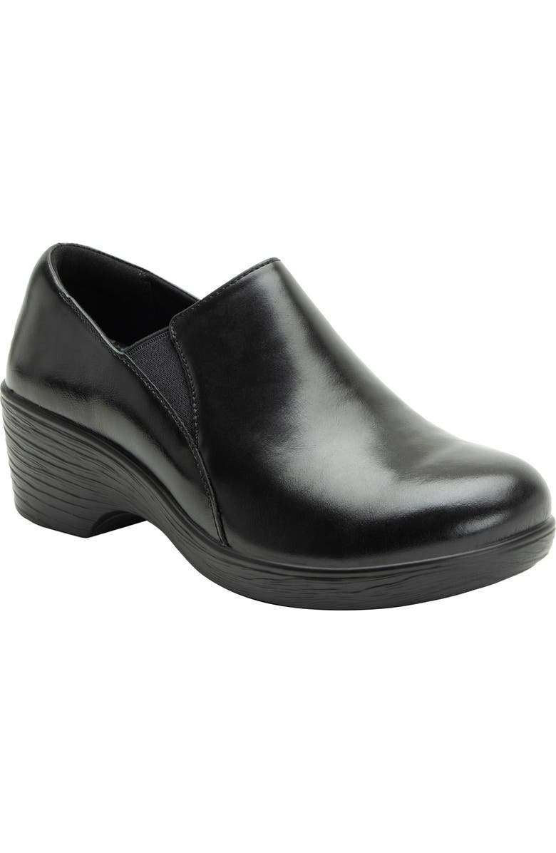 Alegria by PG Lite Wedge Clog Sole Slip-On, Main, color, Noir