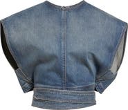 Alaïa Boxy Belted Denim Top